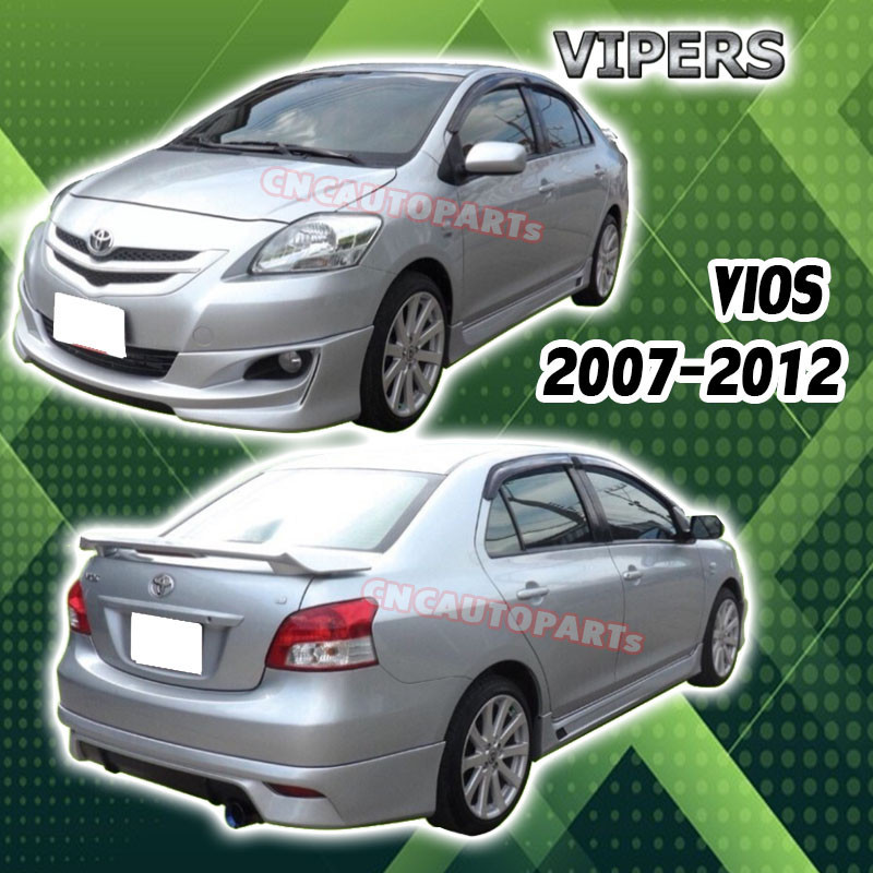 ชุดแต่ง สเกิร์ต สปอยเลอร์ Vios ทรง Viper ปี 2007-2012 งานAbs สวย ลดราคาพิเศษ