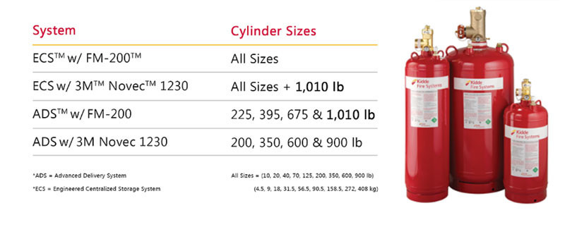 FM-200 Clean Agent Cylinder Size