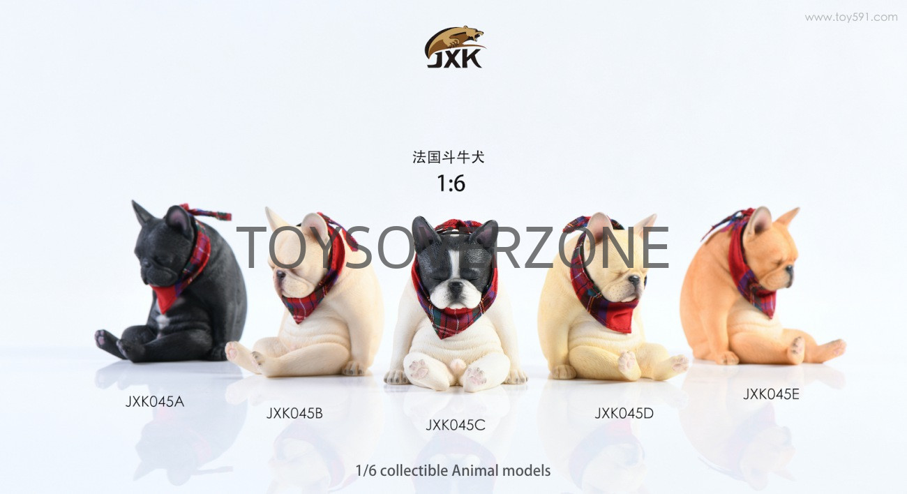 Details about   JXK JXK045 E 1/6 French Bulldog with Scarf Resin Collectible Animal Model