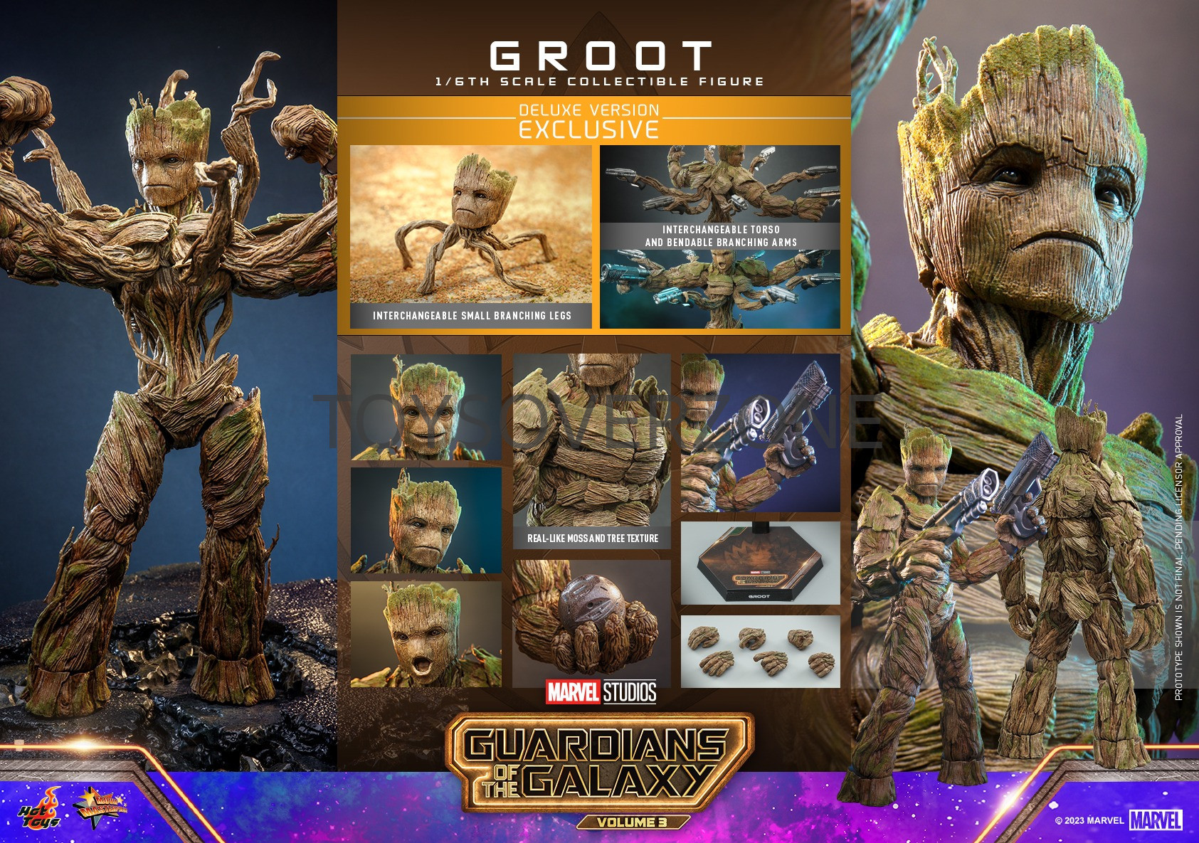 Hot Toys Mms707 Guardians Of The Galaxy Vol 3 16th Scale Groot Collectible Figure