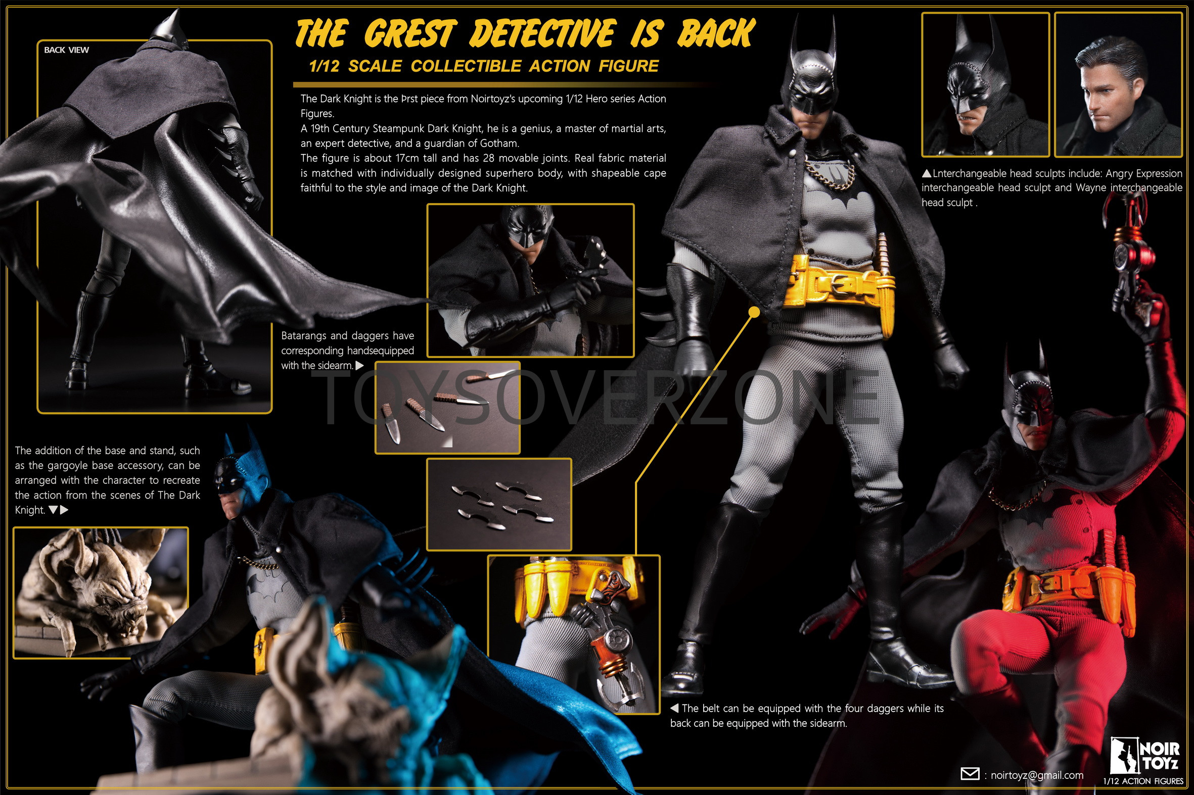 Noirtoyz 3901dx - 1/12 Hero Series 19th Century Dark Knight Deluxe