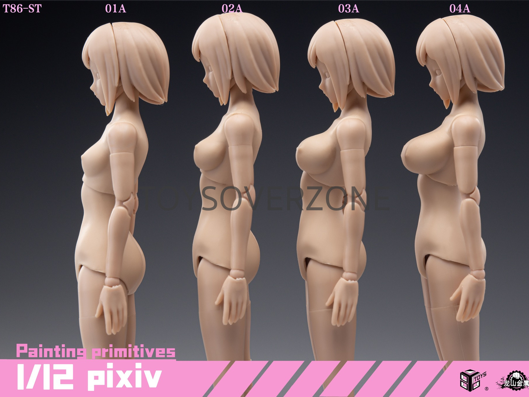 86Toys & LongShan 1/12 T86-ST04-A Pixiv Extra Large Breasts