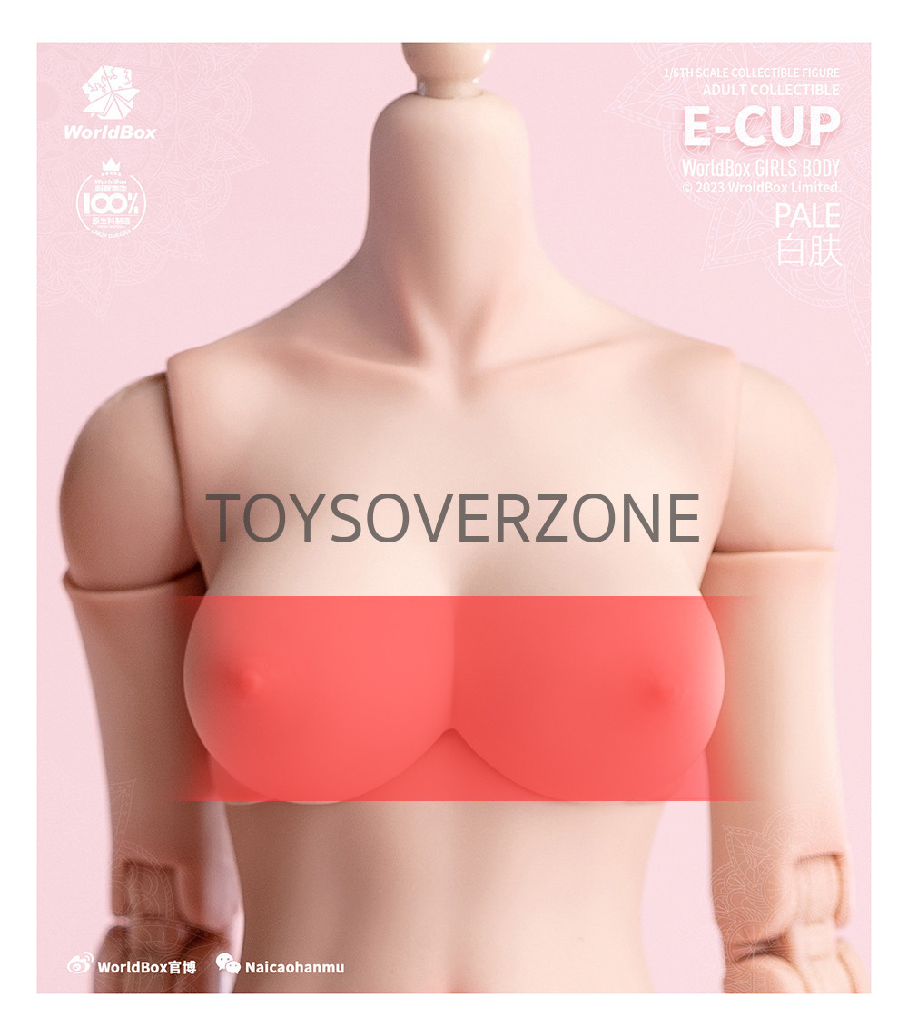 1/6 female E CUP BUST Chest replacement model Worldbox Pale Suntan