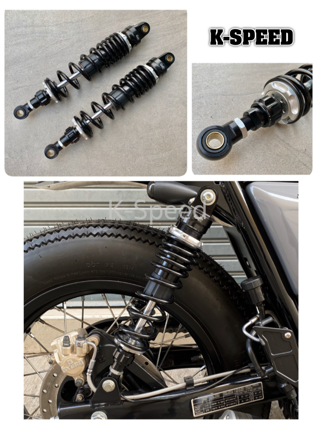 Diablo Rear Shock Absorber For Royal Enfield Gt 650 And Interceptor 650 