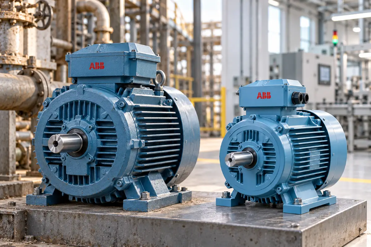 เปรียบเทียบมอเตอร์ ABB M2BAX และ M3AA สำหรับสภาพงานต่างกัน