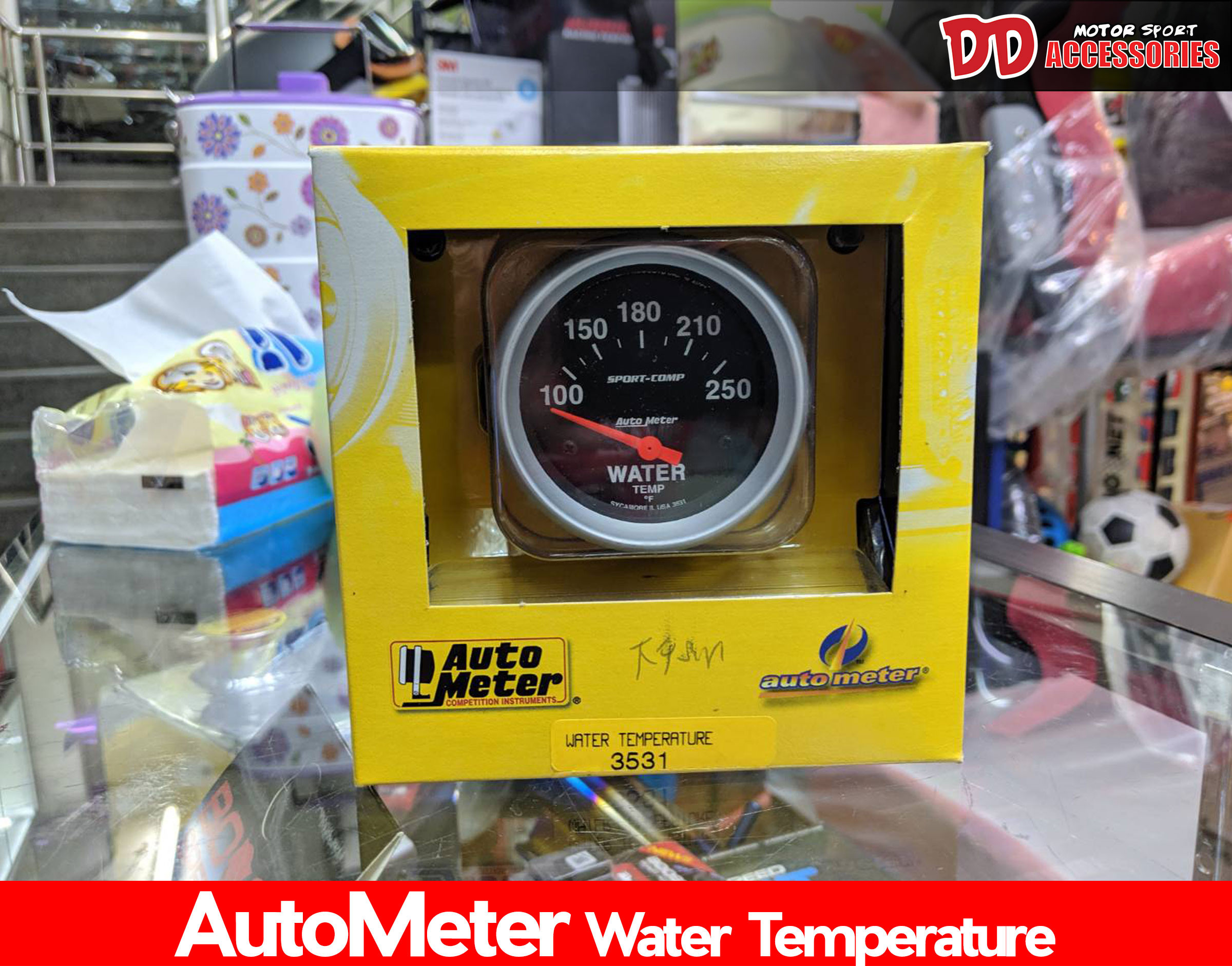 Auto Meter Water Temp 2.5' Sport Com หน้าดำ แท้ USA