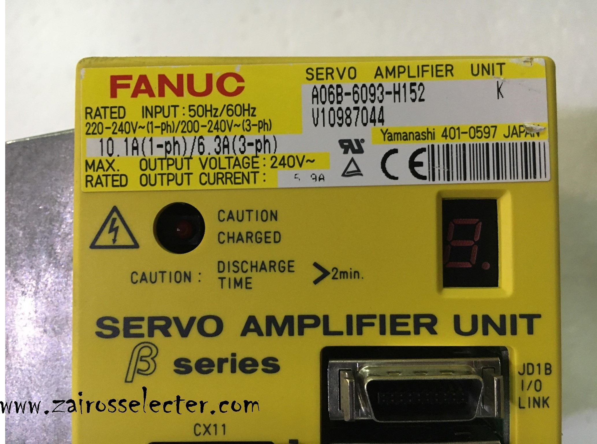 FANUC SERVO AMPLIFIER UNIT A06B-6093-H152