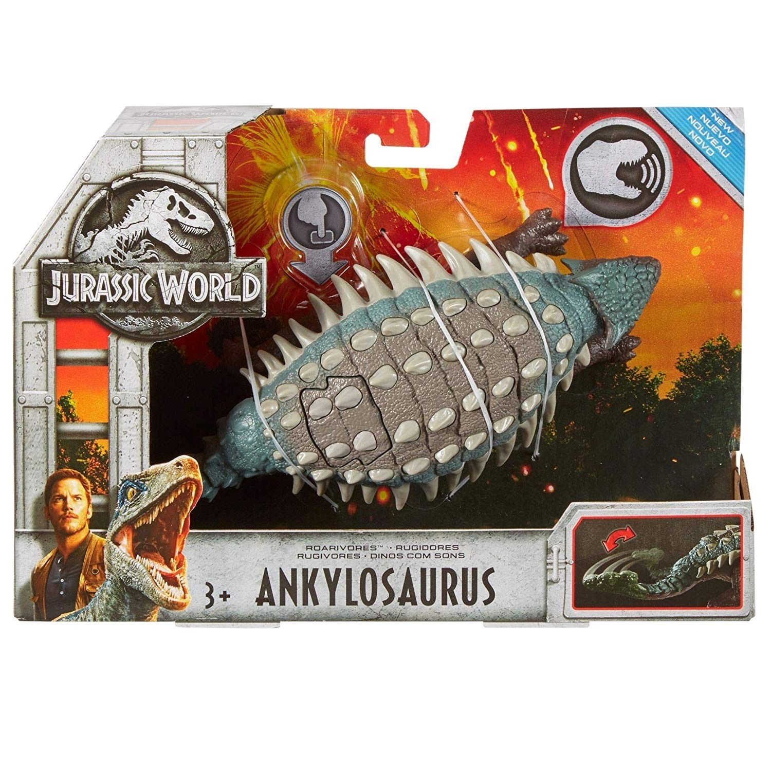 Jurassic World Fallen Kingdom Roarivores Ankylosaurus Dinosaur