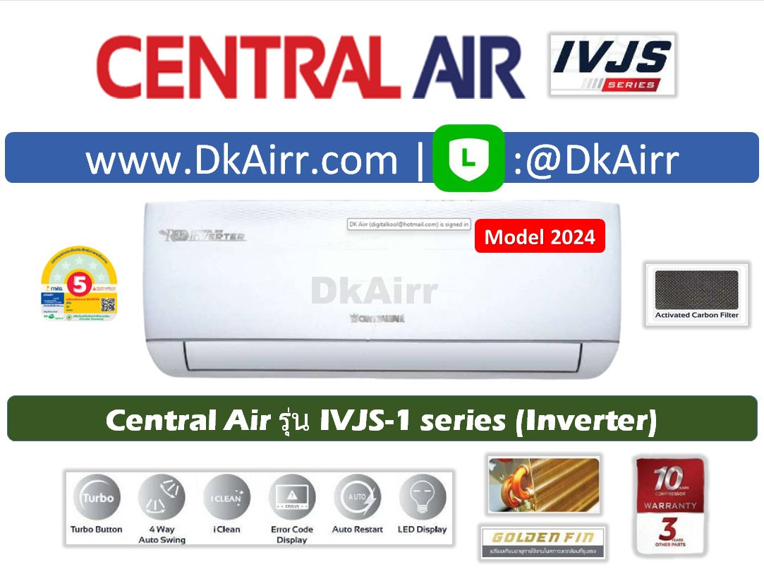 Central Air รุ่นCFW-IVJS-1 ผนัง#5(R32)2024