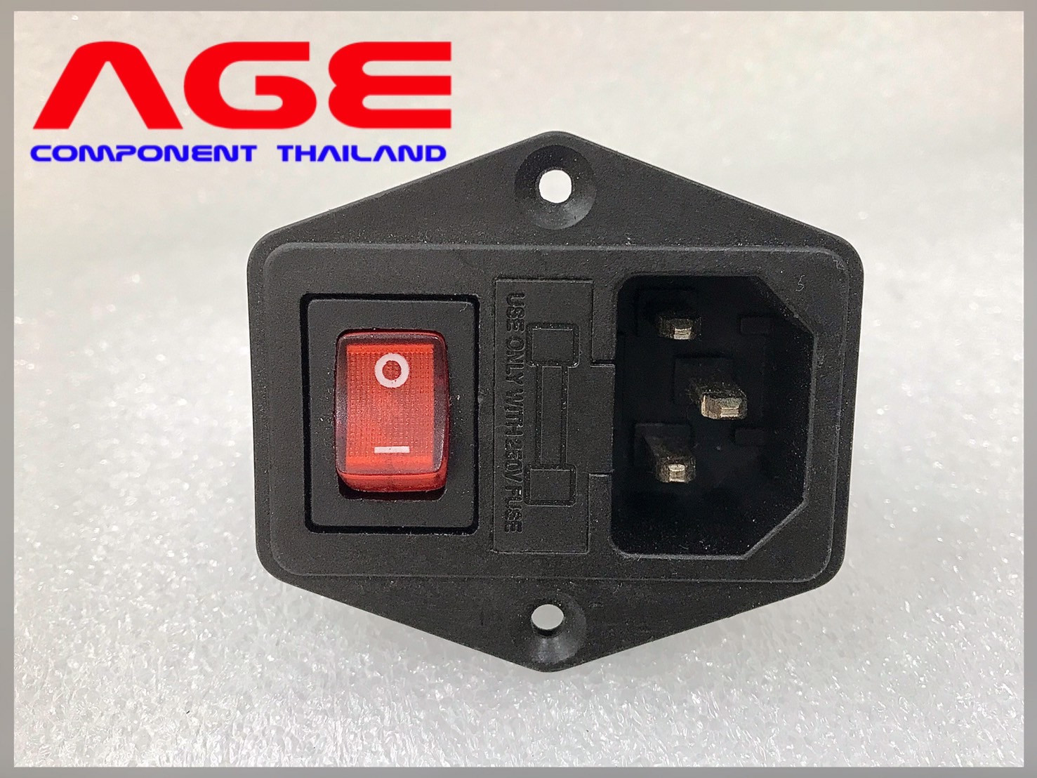 AC-02 / AC-01 AC Power Socket 3 Pin Male Plug Connector 250V with