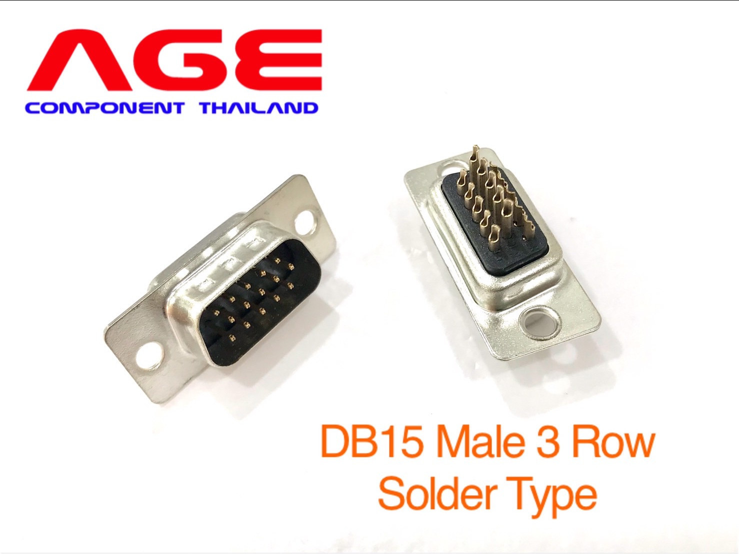 DB15 15 PIN 3 Row D Sub Male Connector