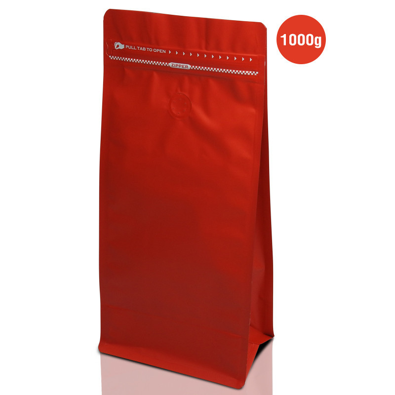 100PCS/Lot 16*26cm red Zipper Aluminum Foil Resealable Valve Package  Pouches Grocery Coffee Powder Nuts Pack Bags